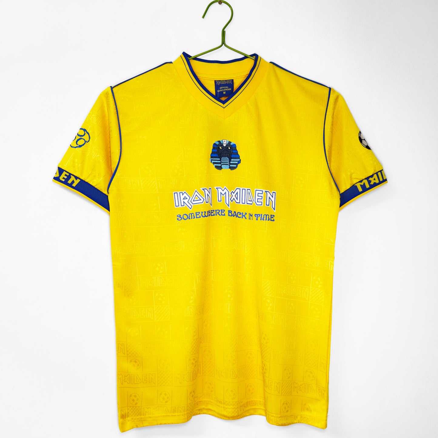 2008 Iron Maiden West Ham United away yellow Retro football jersey S-XXL
