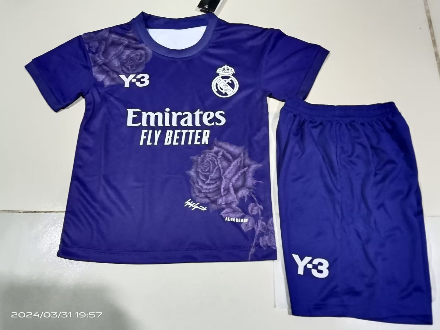 24/25 Kids Real Madrid Y3 Third Away Goalkeeper Purple Size: 16-28