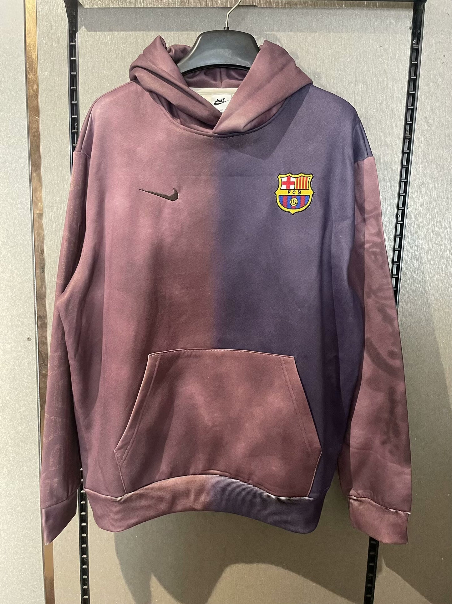 25/26 Barcelona Embroidered Velvet Hoodie S-3XL