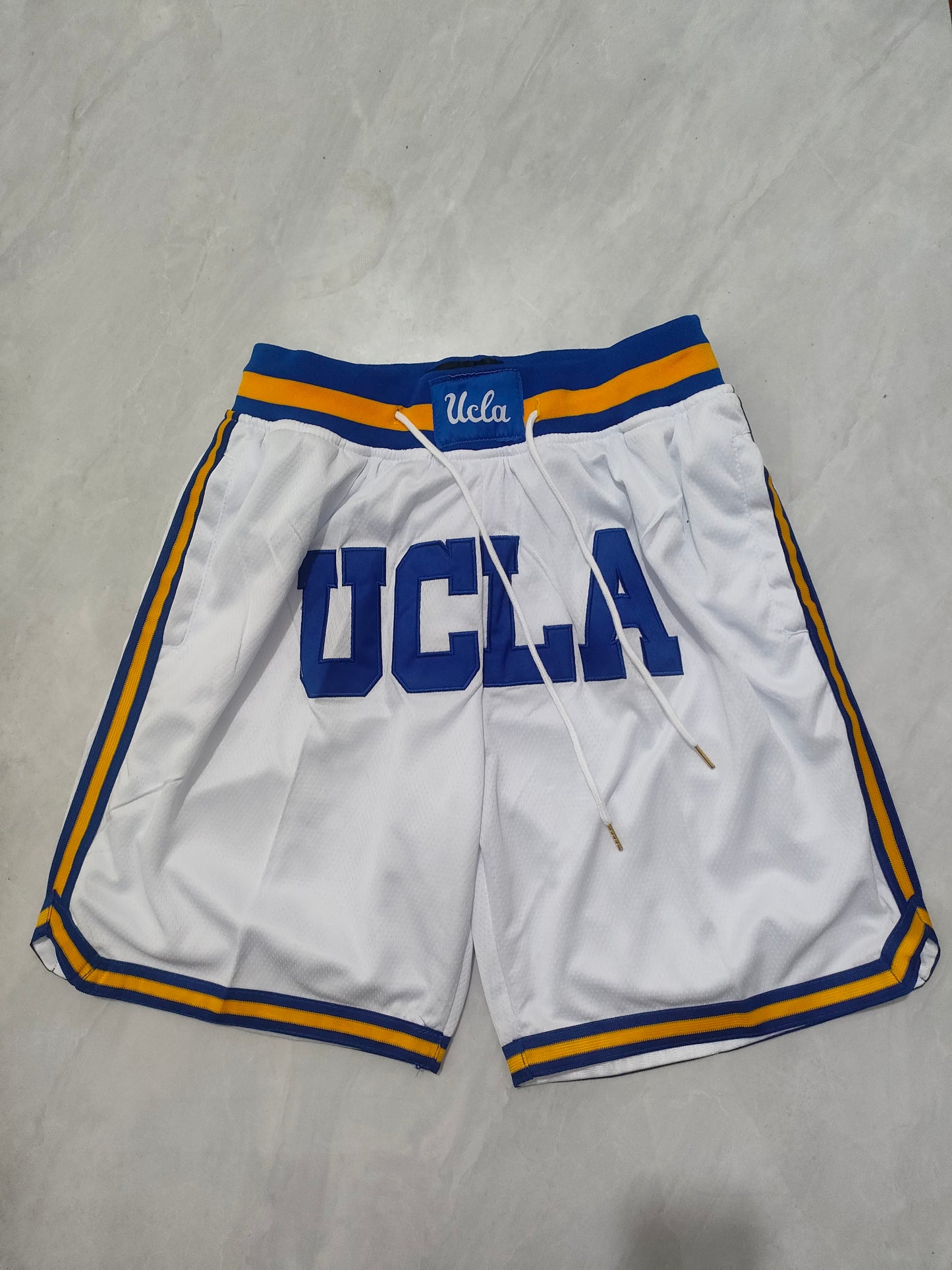 Duke UCLA white pocket shorts S-XXL
