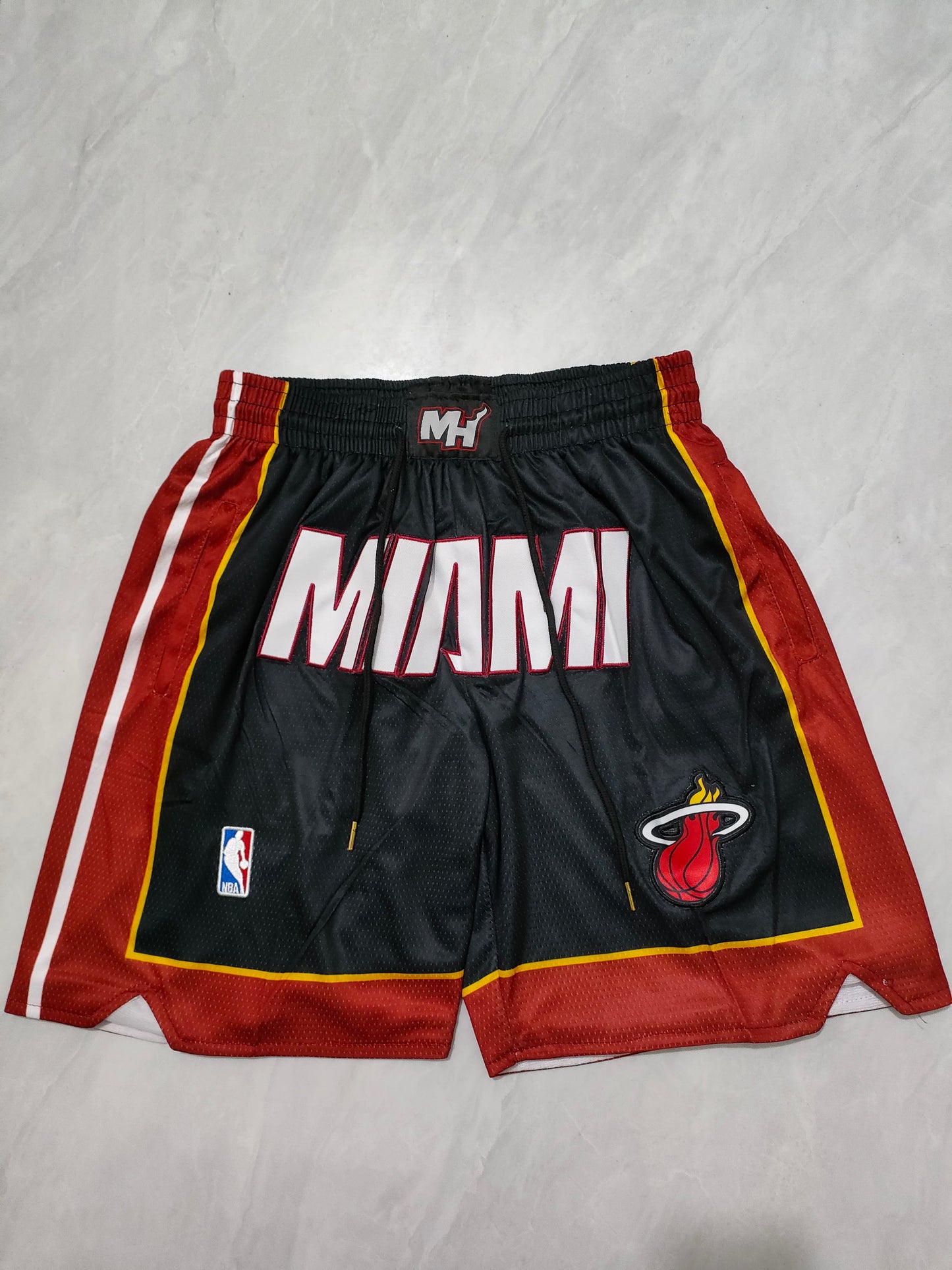 NBA Heat Black Regular Pocket Shorts