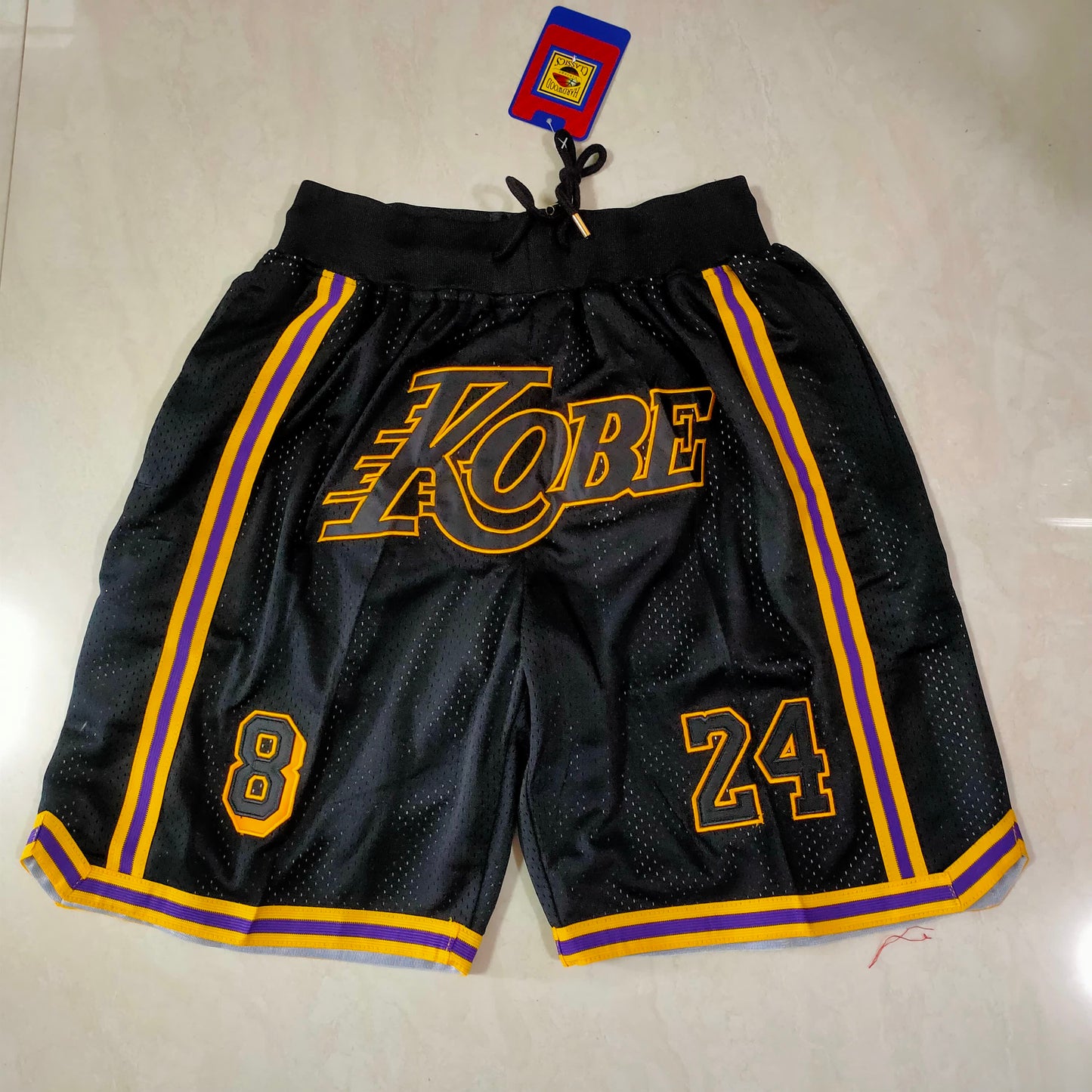 Lakers Black K Start Pocket Shorts