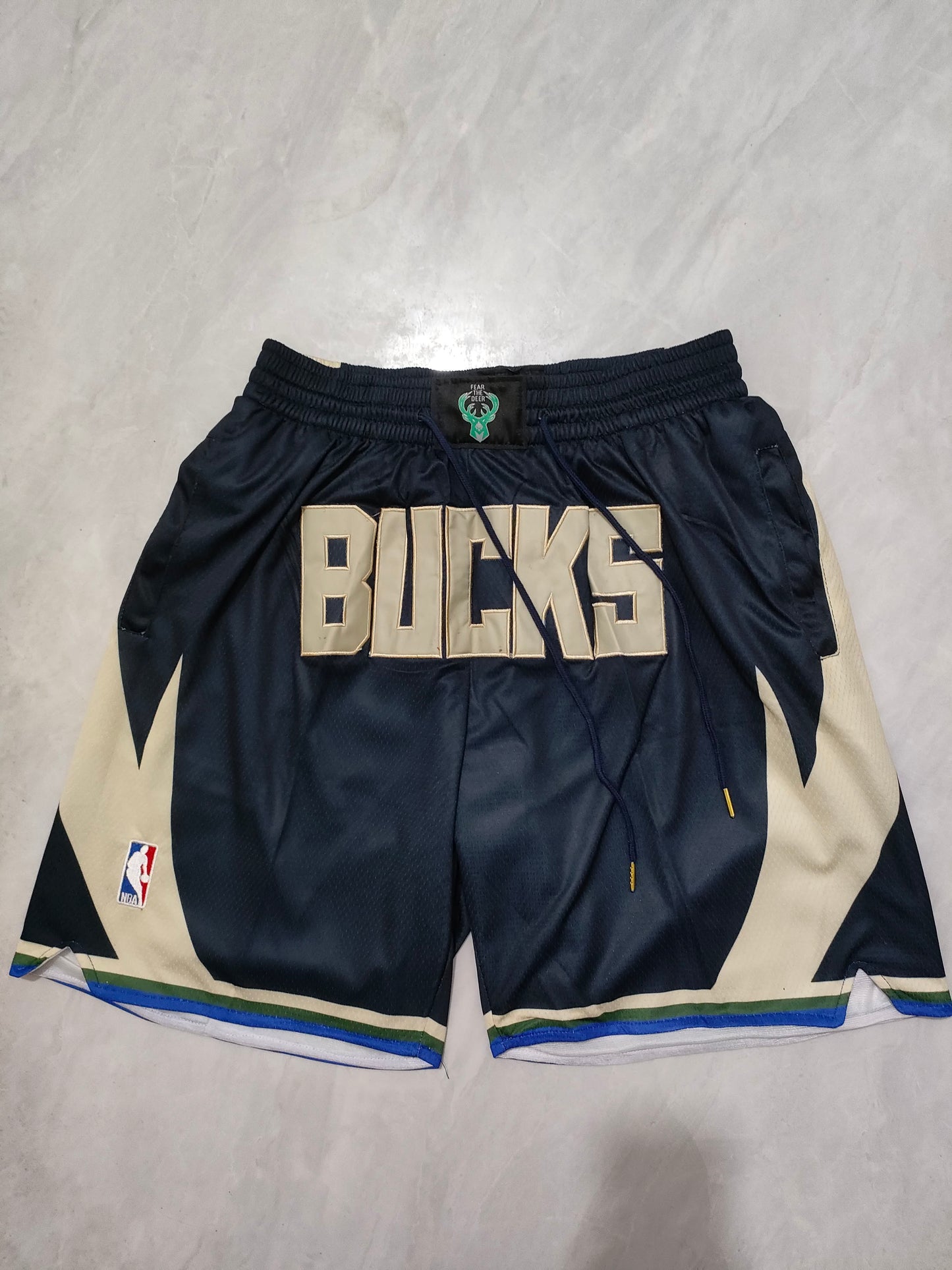 NBA Bucks Black Declaration Pocket Shorts S-XXL