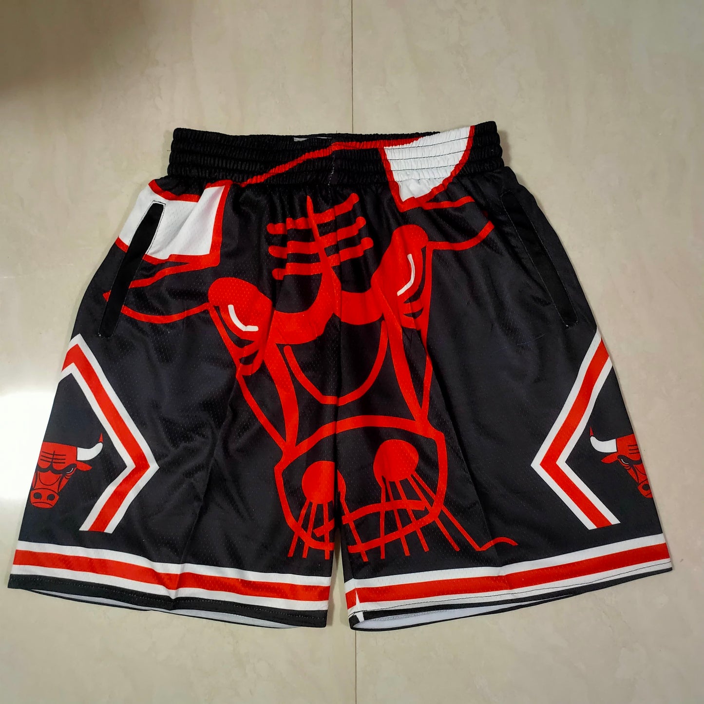 Bulls Black Mitchell&ness Pocket Shorts
