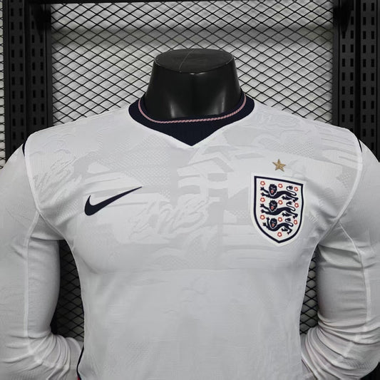 /27 England Home Long Sleeve Player Edition S-3XL5