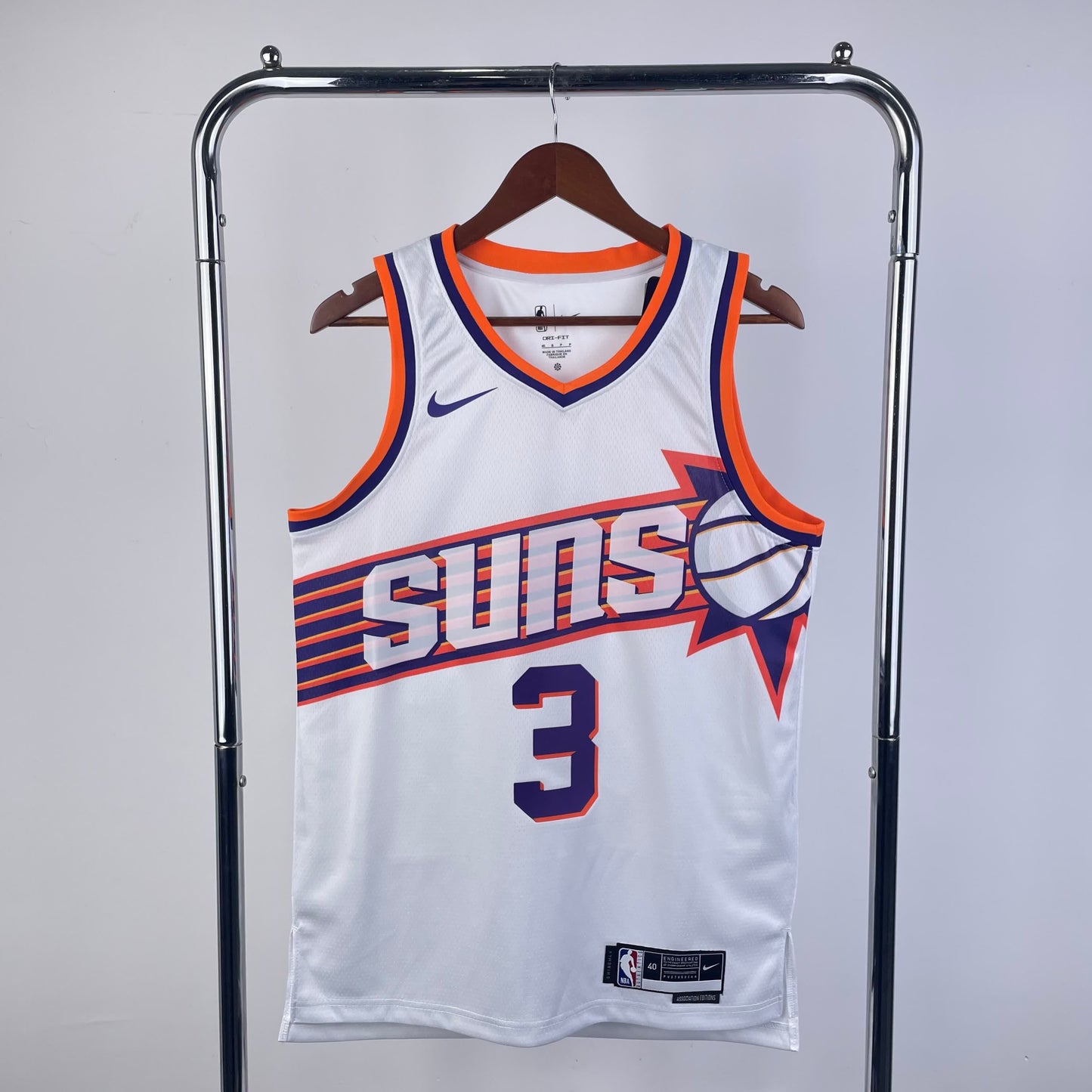 24 Season Phoenix Suns Home White 3 # Beal