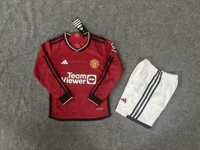23/24 Kids # Long Sleeve Manchester United Home