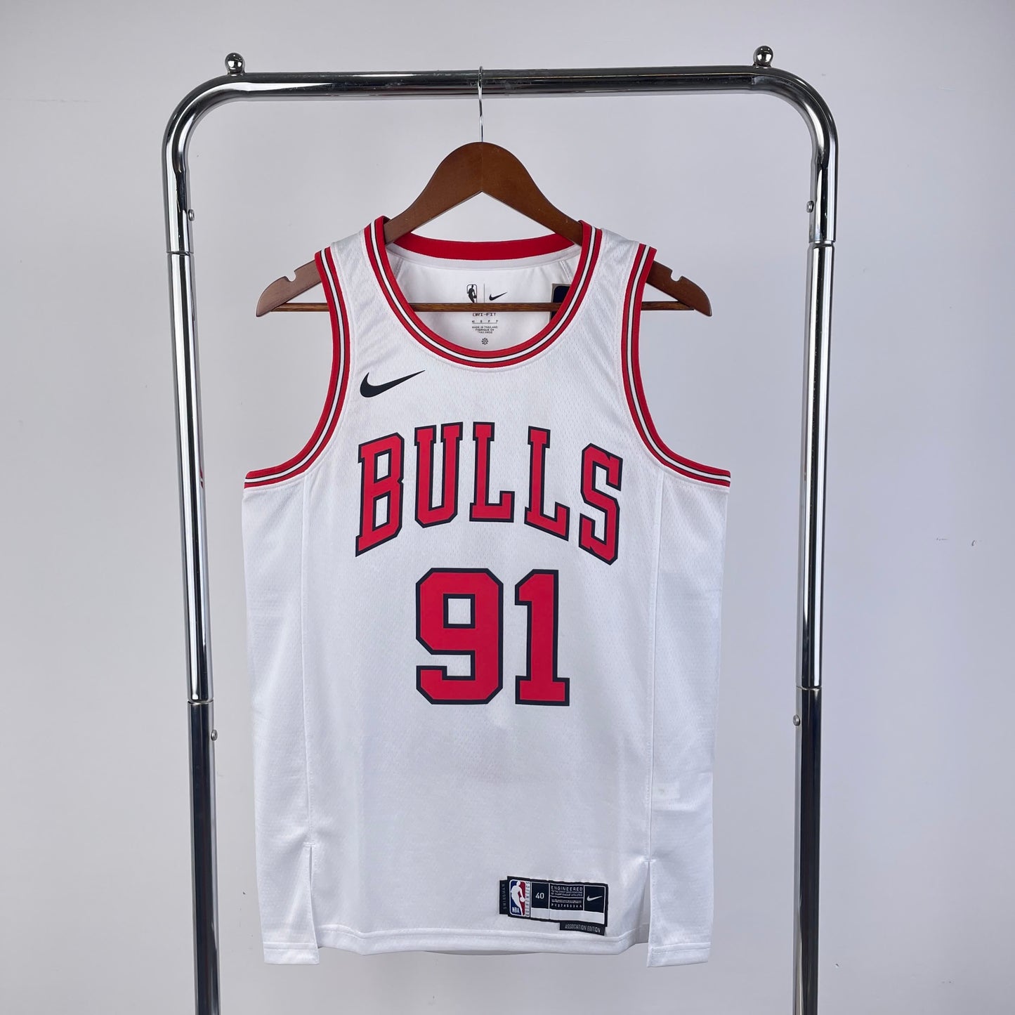 23 Season Bulls White 91 # Rodman