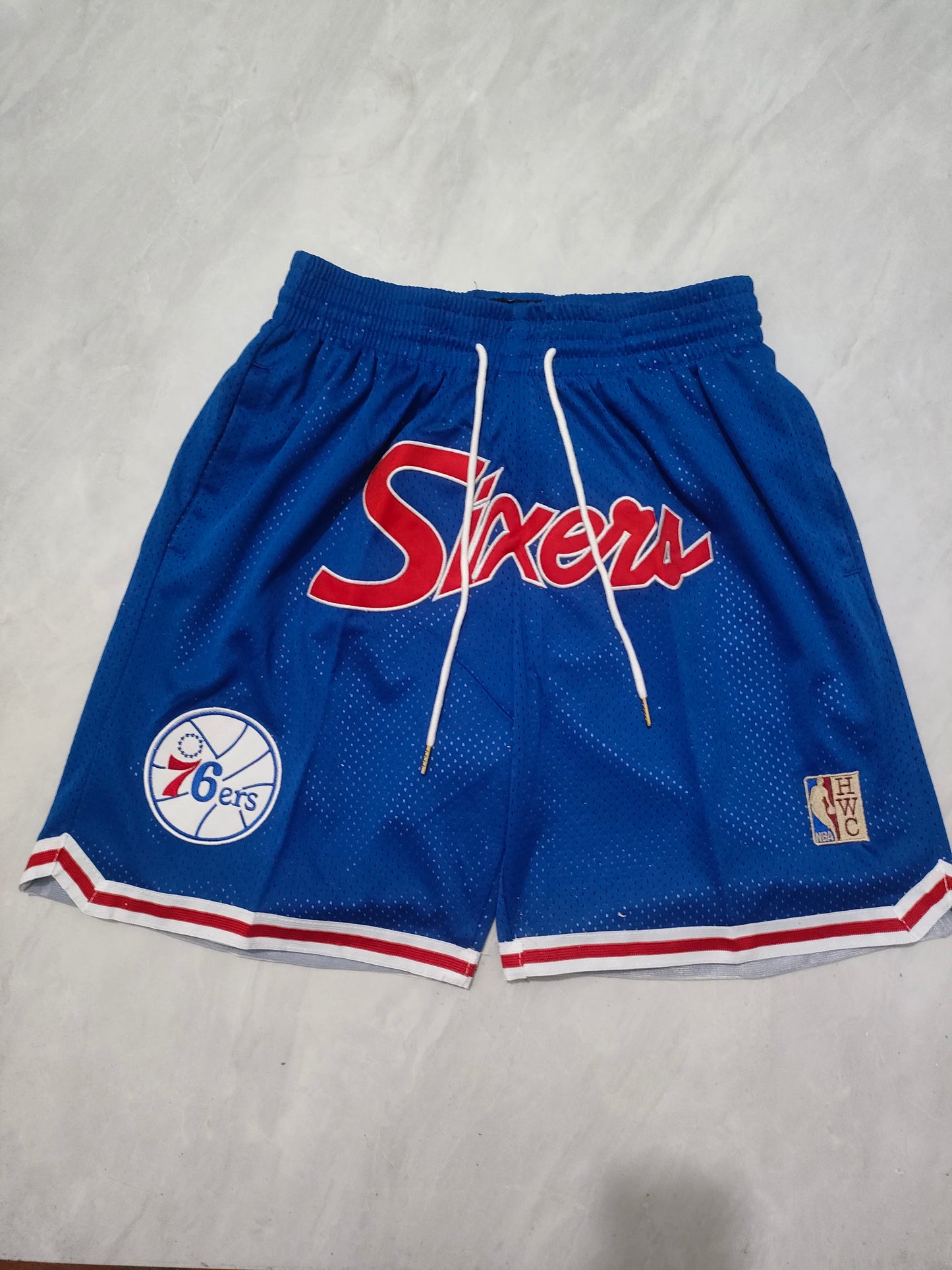NBA 76ers Retro Blue Pocket Shorts