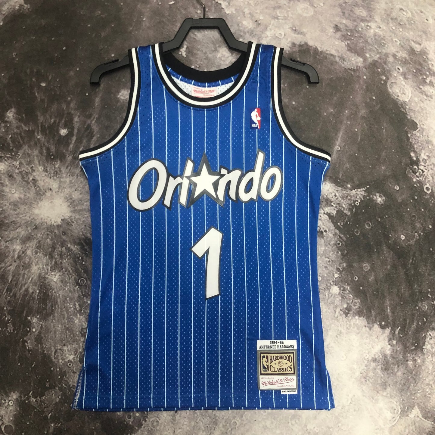 MN Heat Pressed Vintage Jersey: SW Magic 95 Season Blue No.1 Hardaway