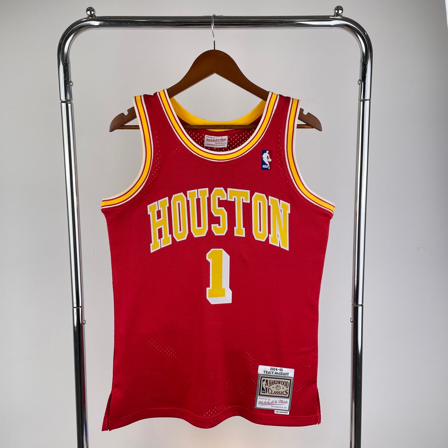MN Heat Pressed Vintage Jersey: SW Rockets 04/05 Season Red 1 # McGrady