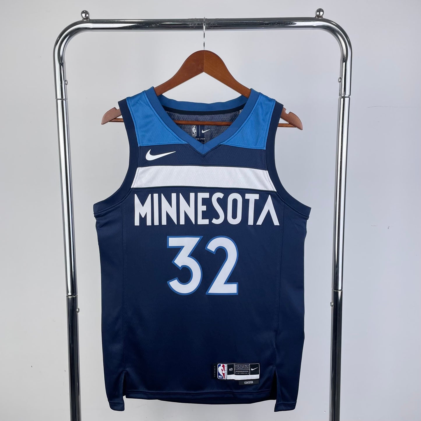 23 Season Timberwolves Away Navy 32 # TOWNS
