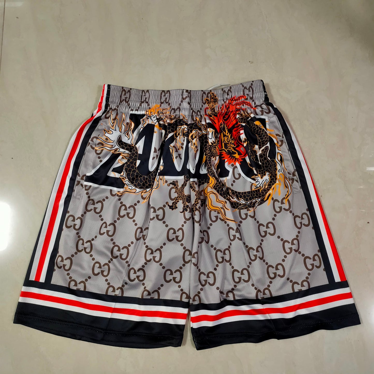 Lakers James Mitchell&ness Chinese Element Dragon World Pocket Shorts