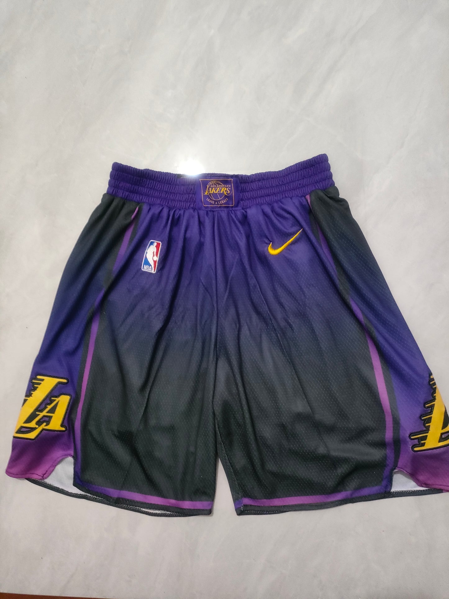 25th Lakers City Edition Purple NBA Shorts S-XXL