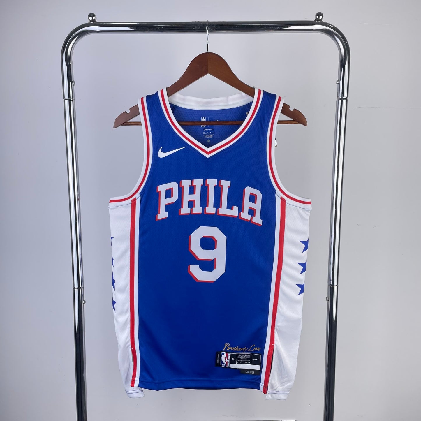 23 Season 76ers away blue 9 # OUBRE JR.