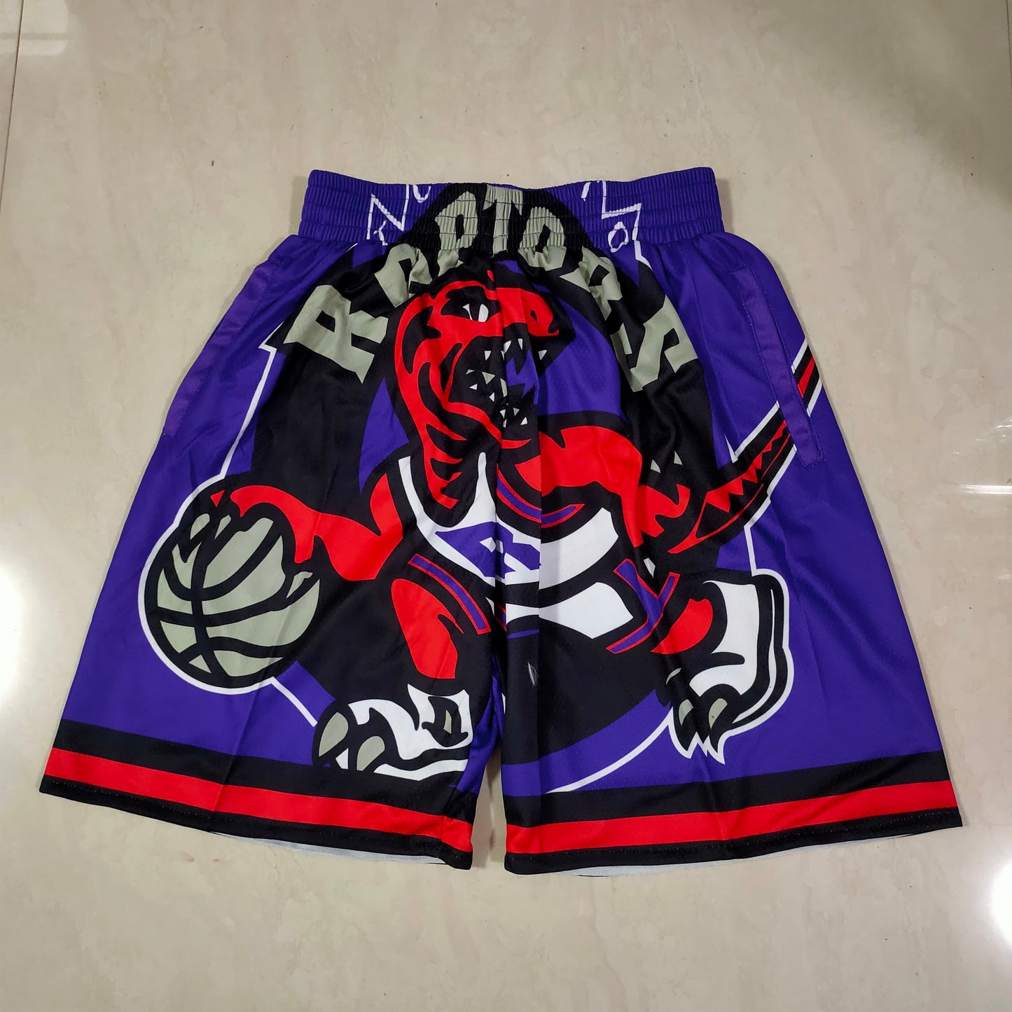 Raptors Purple mitchell&ness Pocket Shorts