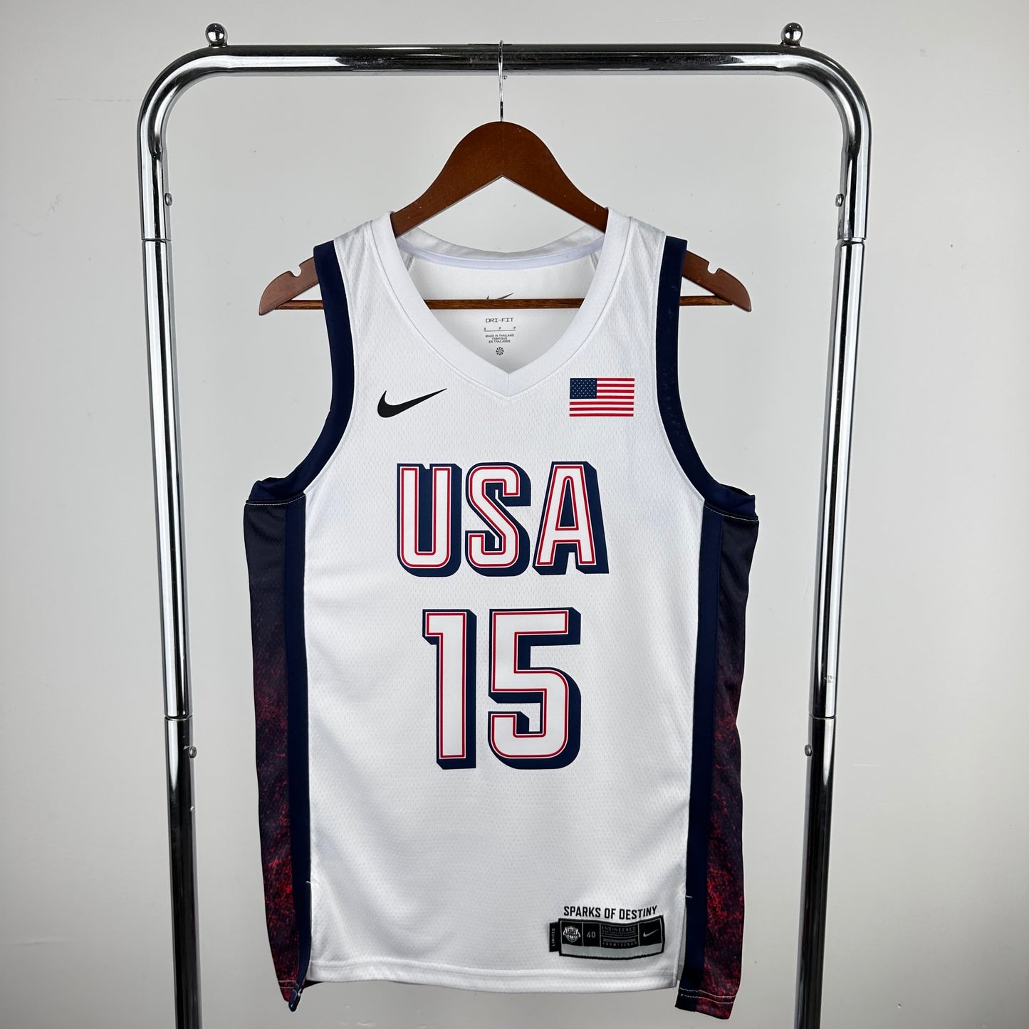 2024 Olympic Games US Team White 15 # Booker
