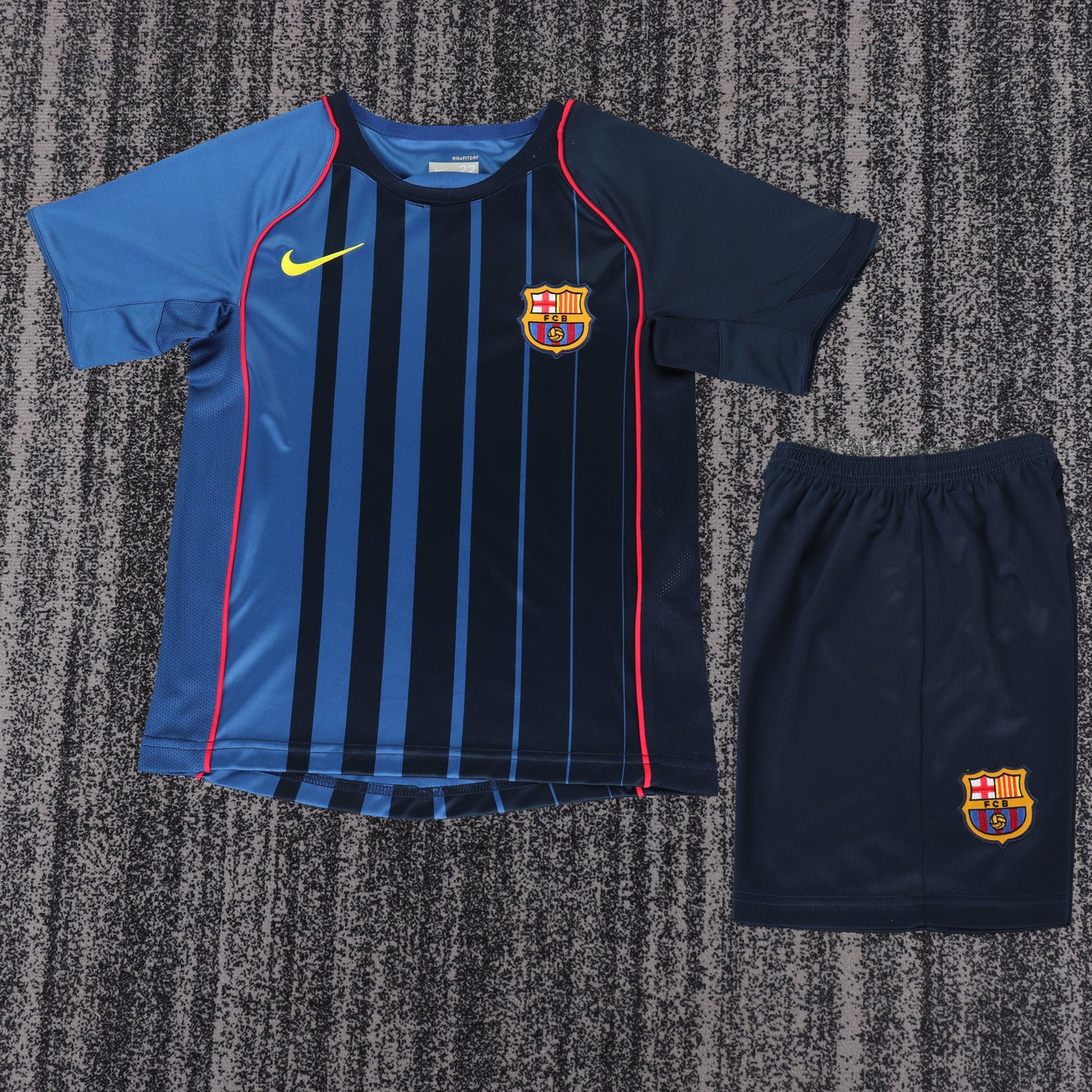 Retro Kids 2004/05 Barcelona away football Jersey&Size16-28