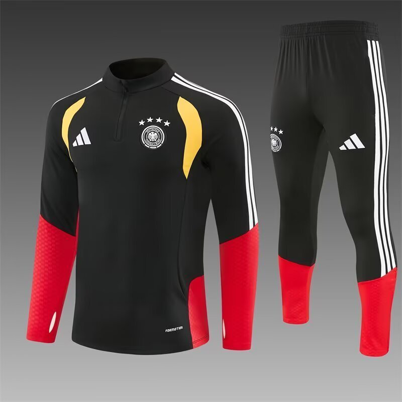 2026/27 Germany Black Half Pull Training Suit Yupoo Soccer Jerseys (Adults&Kids)