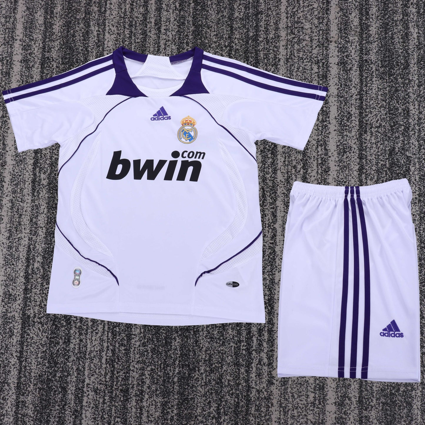 Retro Kids 2007/08 Real Madrid home football Jersey&Size16-28