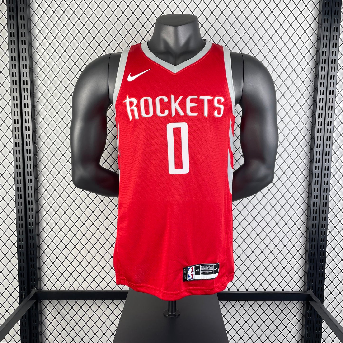 19th season Rockets away red 0 # Westbrook