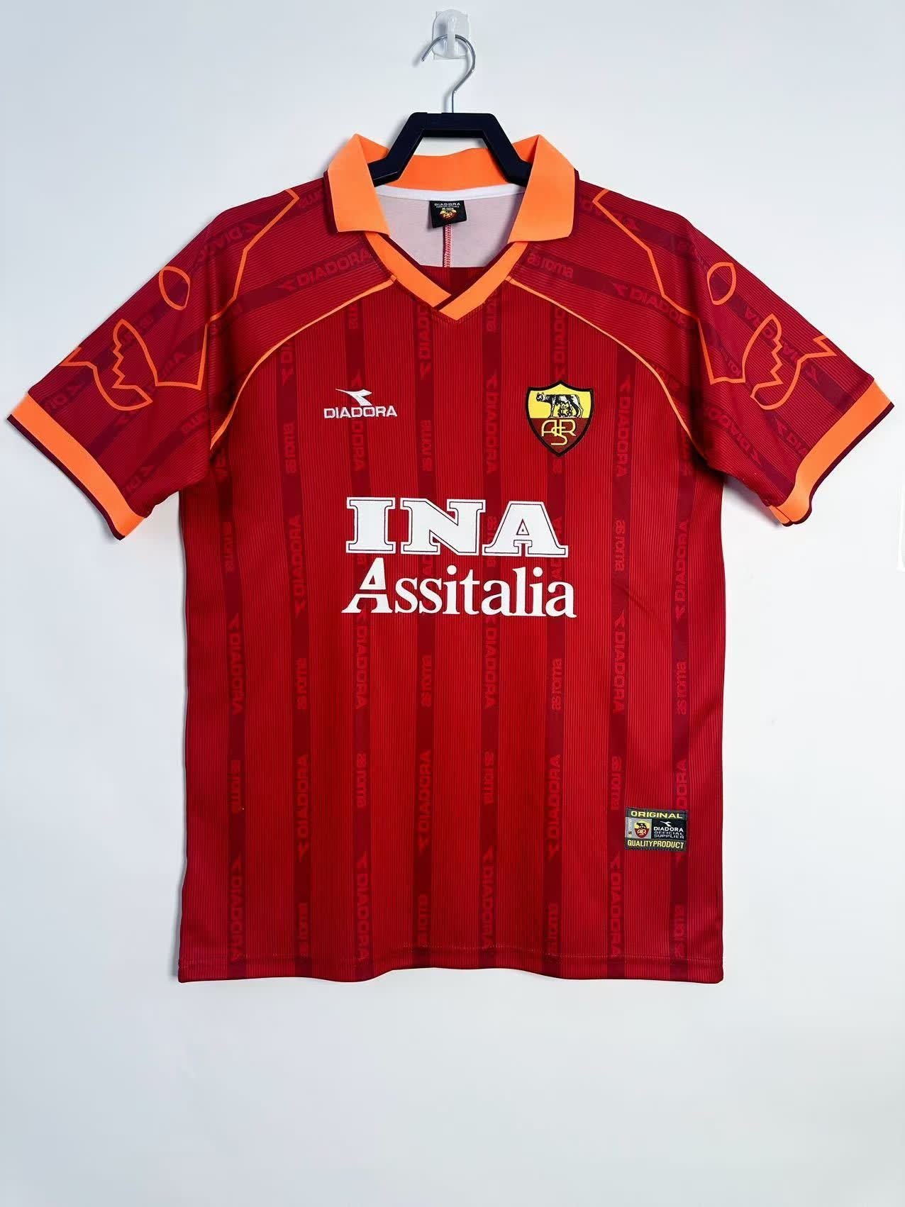 Retro 1999/00 Roma home S-XXL