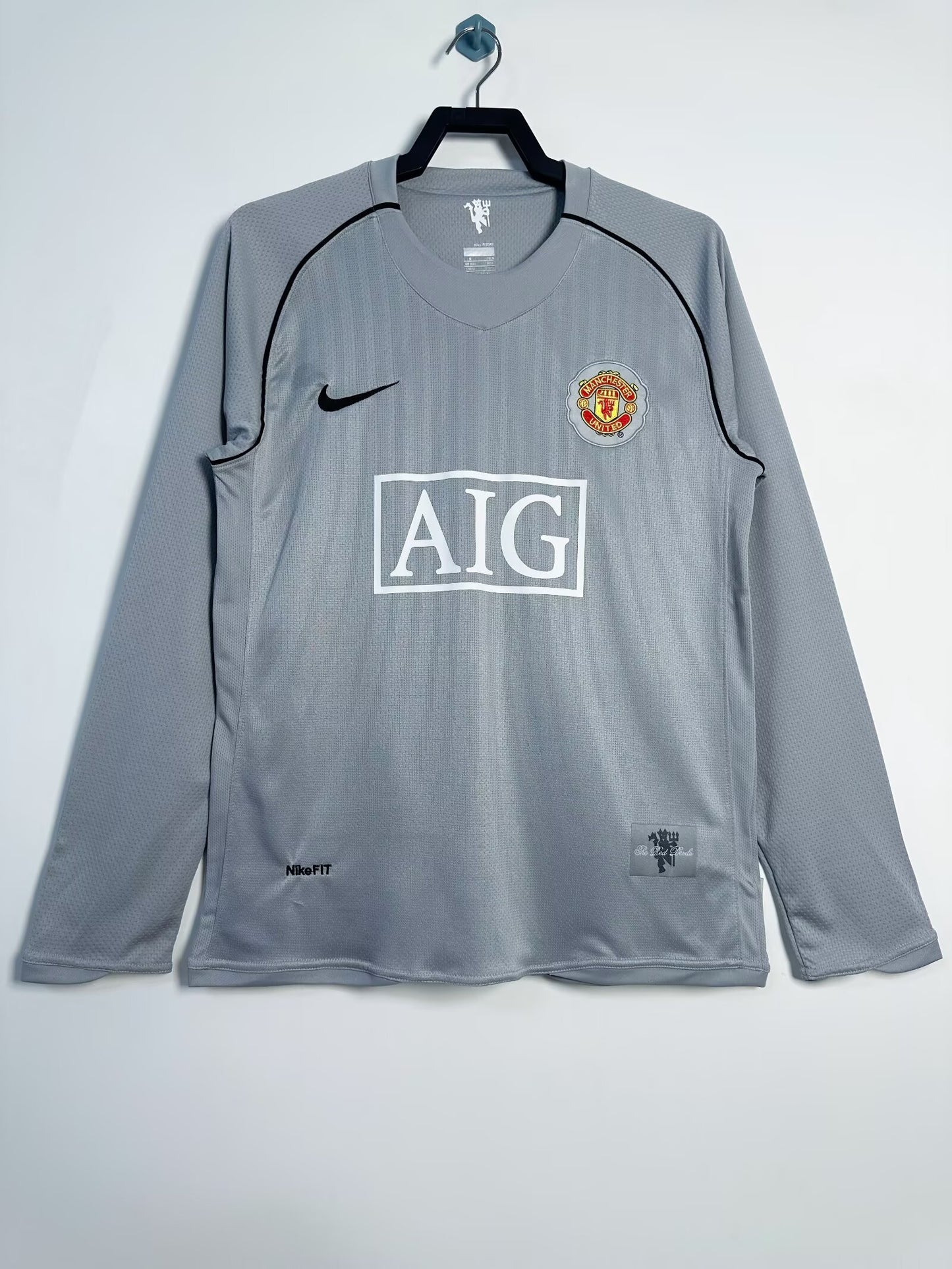 Retro 2007/08 Manchester United goalkeeper grey long sleeved S-XXL
