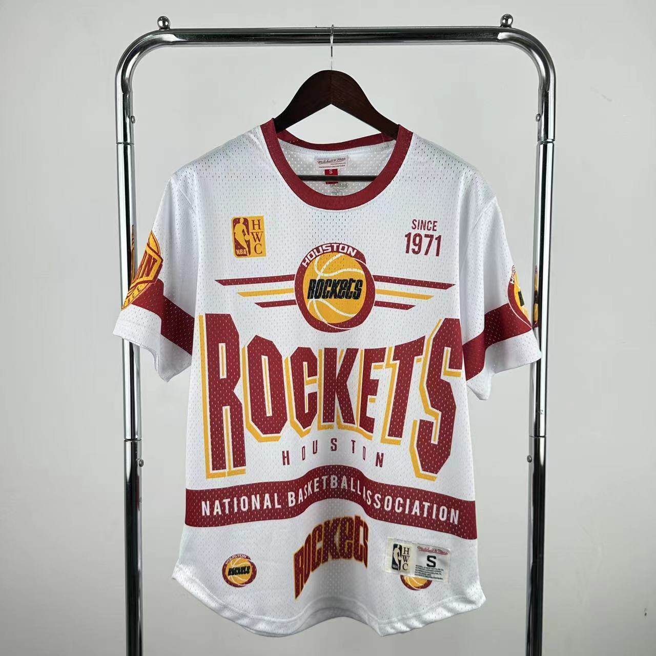 26th Houston Rockets MN Retro Short sleeved T-shirt S-XXL