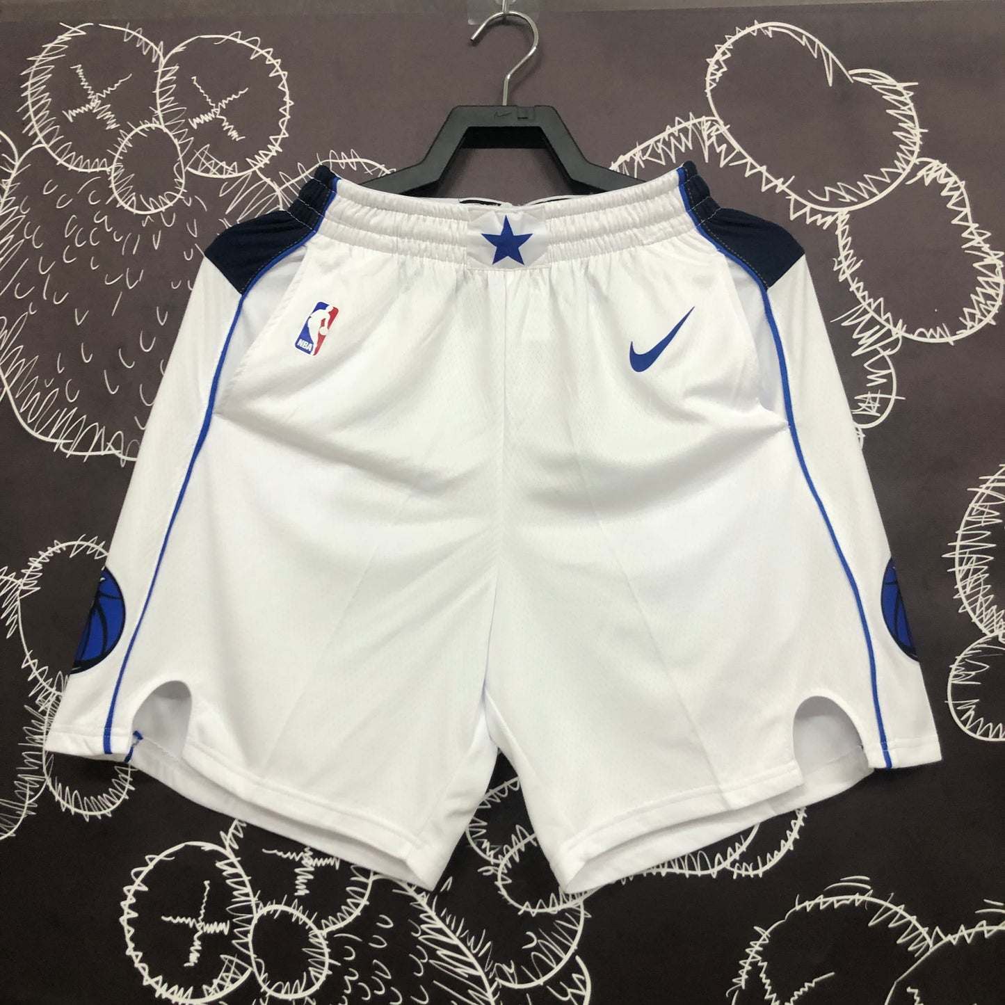 Dallas Mavericks White Shorts