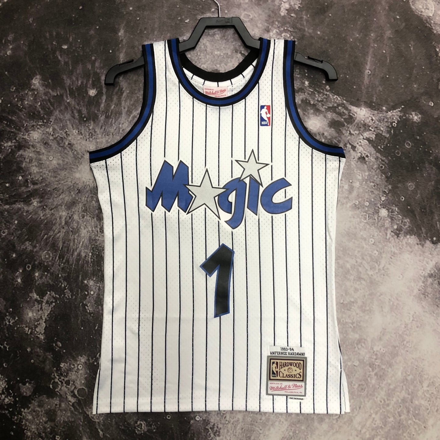MN hot-pressed vintage jersey: SW Magic 94 season white No.1 Hardaway