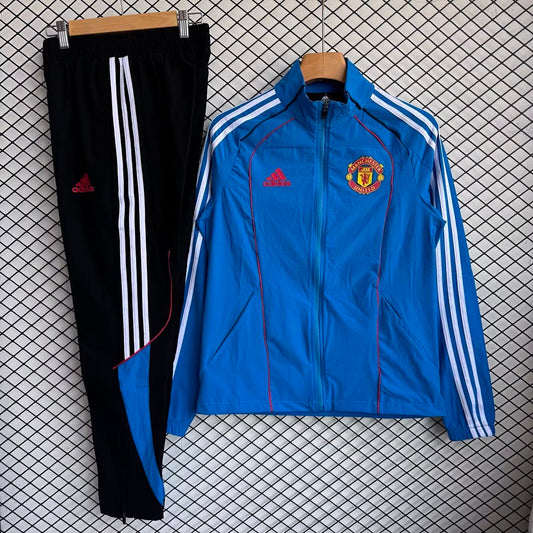 /26 Manchester United Blue Windbreaker Set S-XXL2