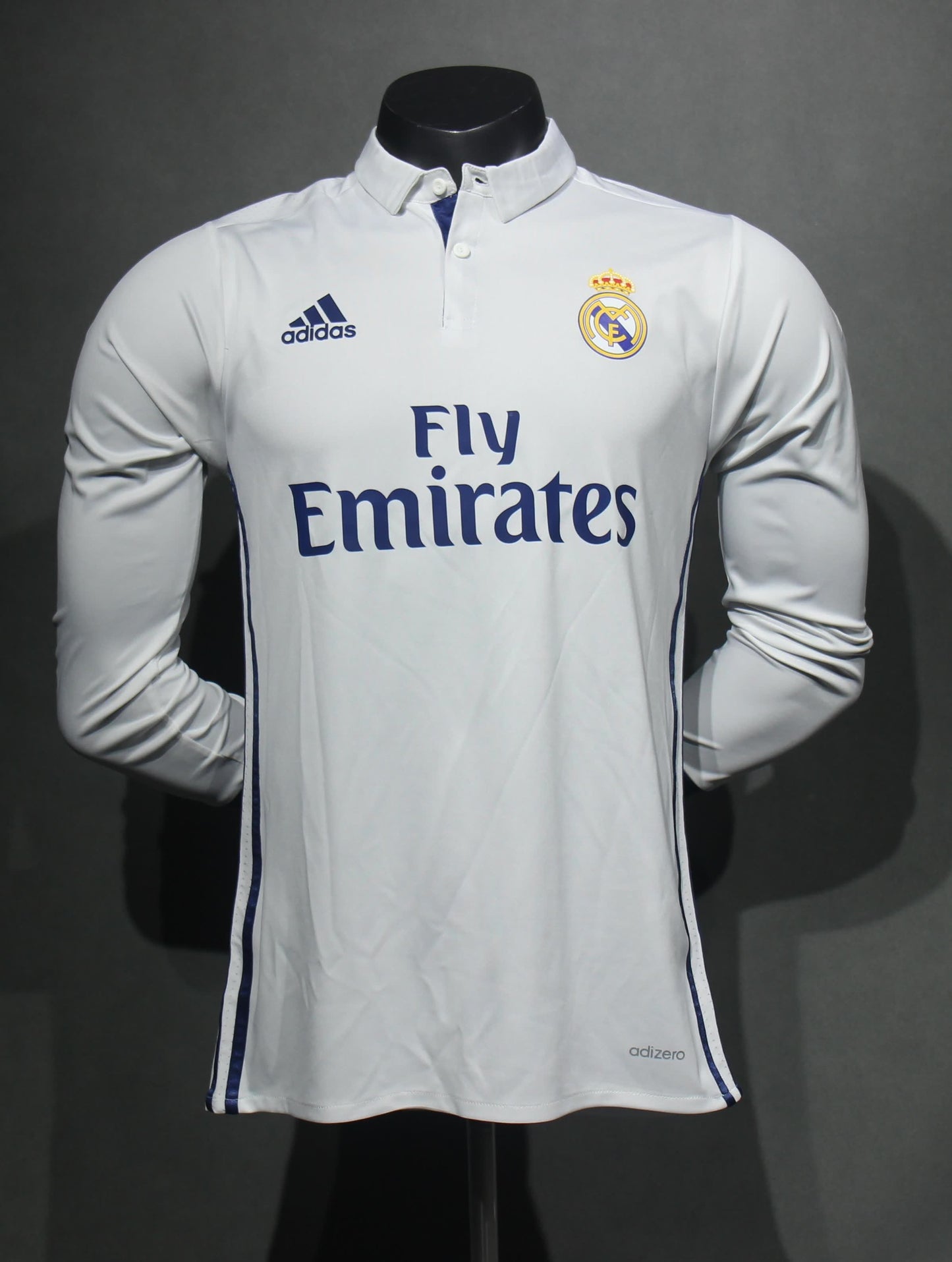 Retro 2016/17 Real Madrid Home Long Sleeve Player Edition S-3XL