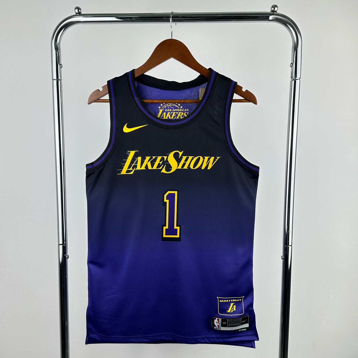 25th season NBA Lakers City Edition 1 # Russell S-XXL