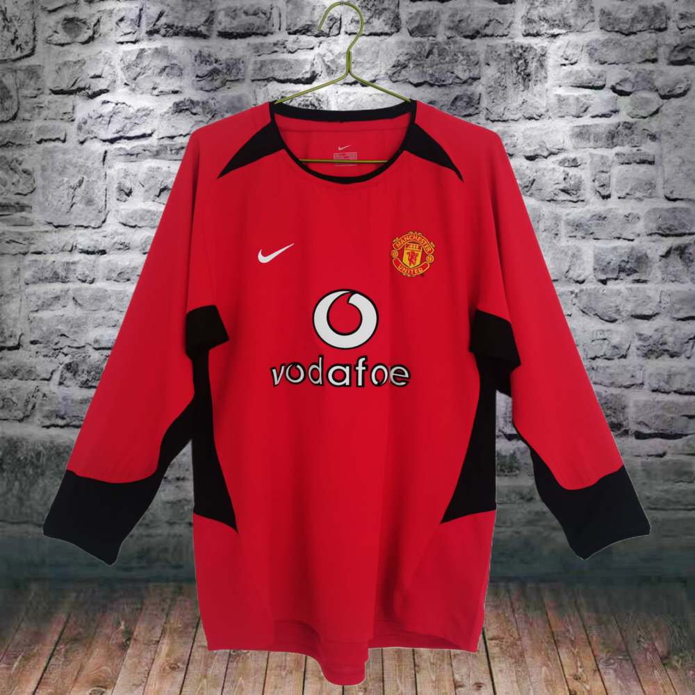 Long Sleeve: 2002/04 Manchester United Home Retro