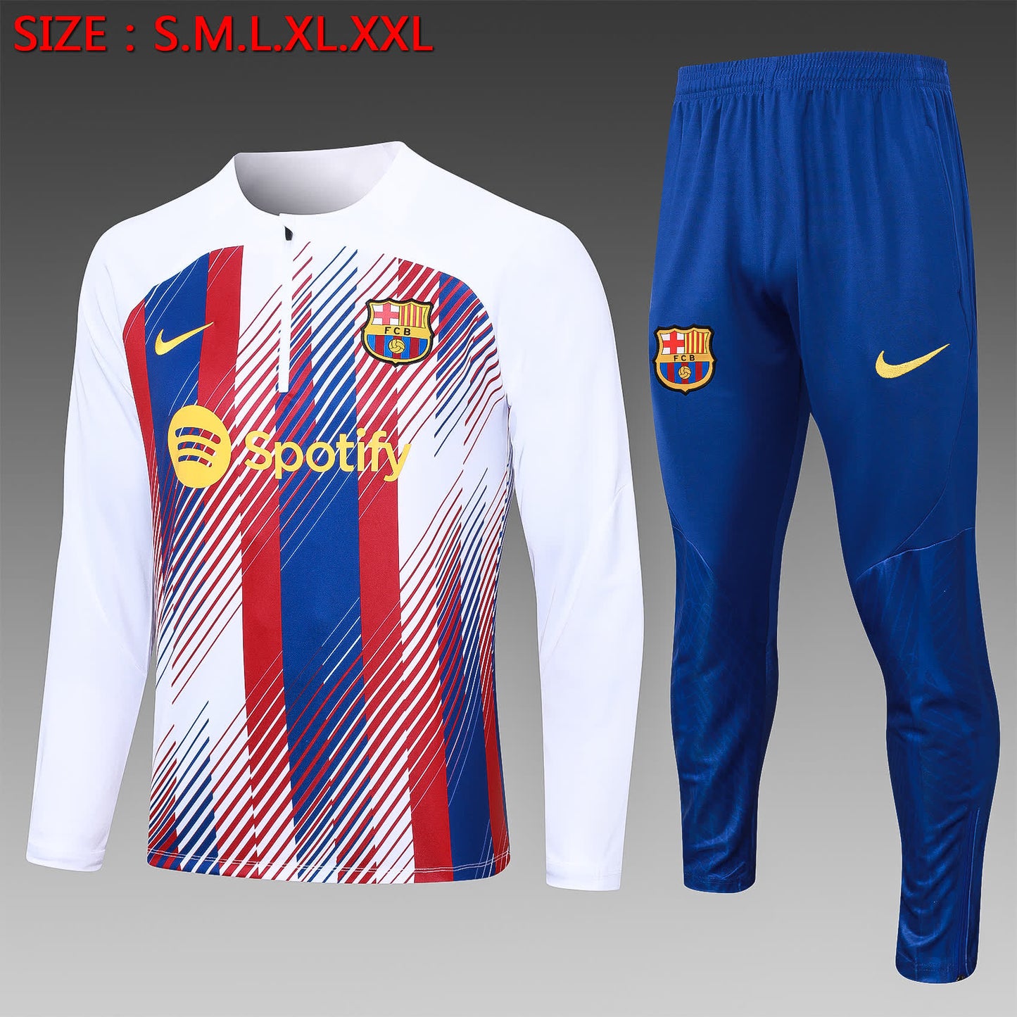 23/24 Half pull Barcelona white