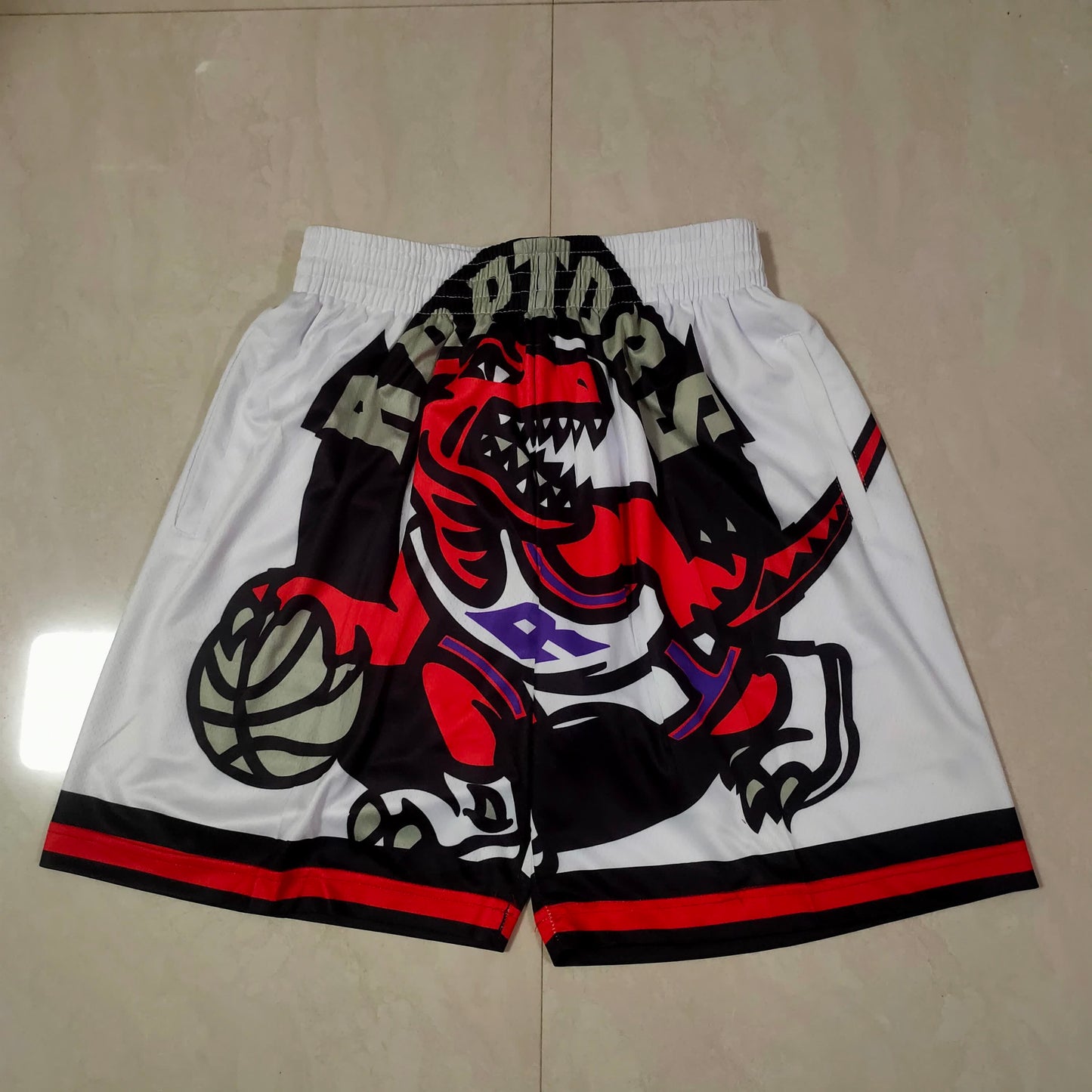 Raptors White Mitchell&ness Pocket Shorts