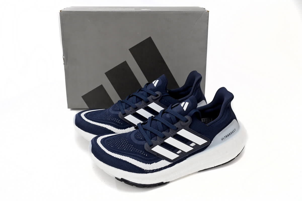 Adidas Ultra Boost 2023 LIGHT Black and White Blue and white bars sizes # 39- # 48 (with 46.5)
