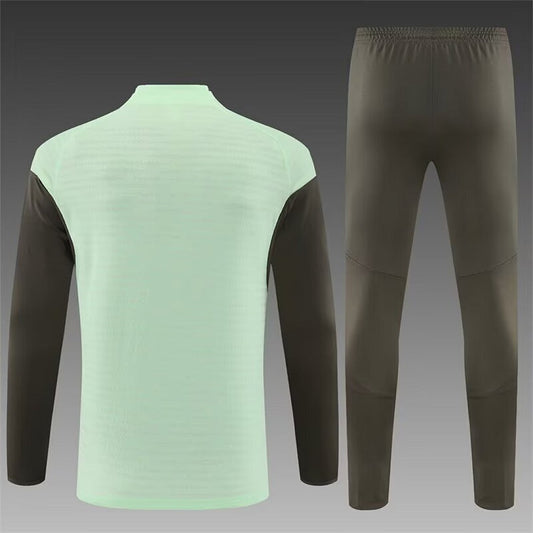 /26 Real Madrid Light Green Half Pull Training Suit S-XXL6