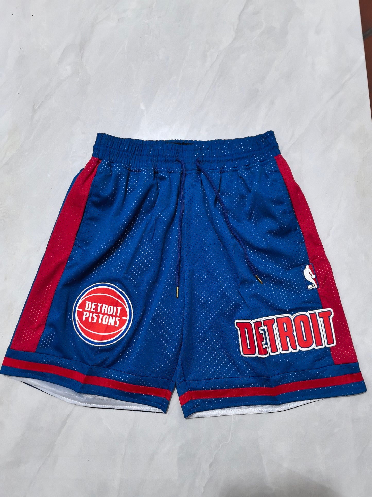 Detroit Pistons Color Blue Pocket JUST DON Shorts S-XXL