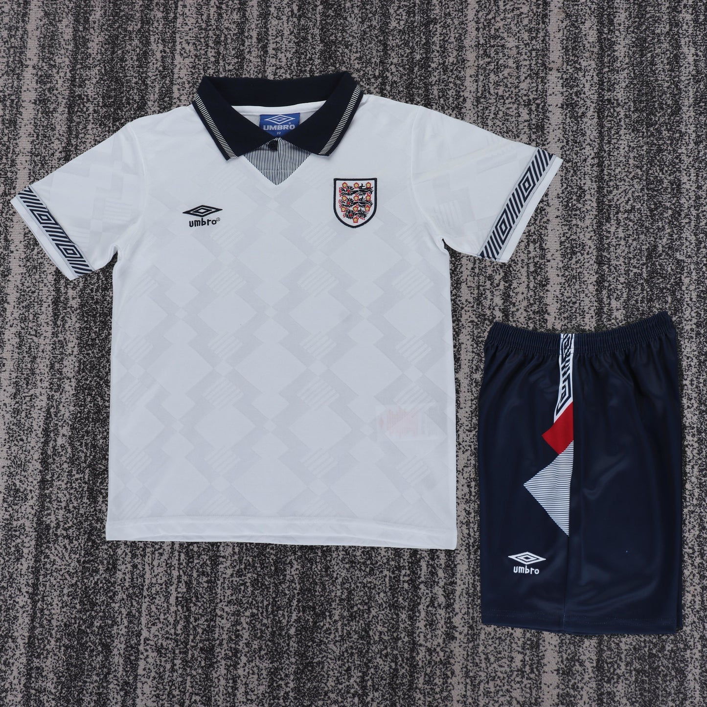 Retro Kids 1990 England Home Football Jersey&Size16-28