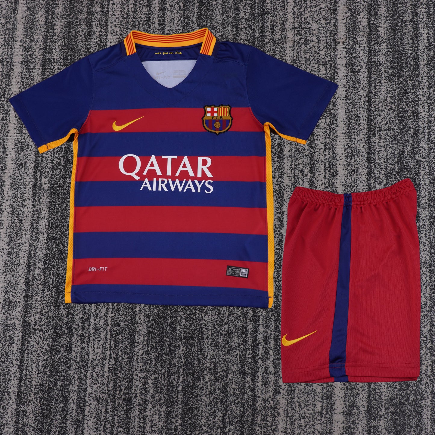Retro Kids 2015/16 Barcelona Home Football Shirt&Size16-28