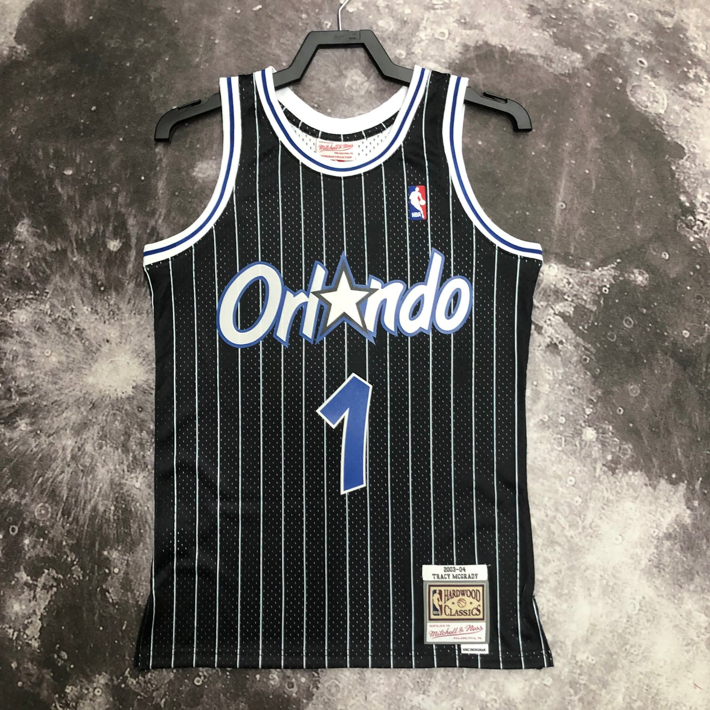 MN hot-pressed vintage jersey: SW Magic 2004 season black No. 1 McGrady