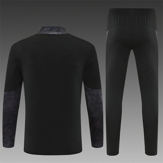 /26 AC Milan Black Half Pull Training Suit (Adults&Kids)7