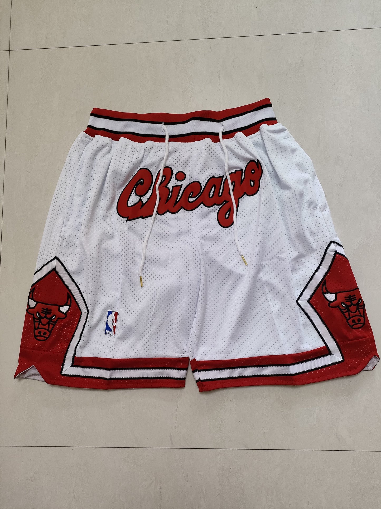 Bulls White One Piece Pocket Shorts