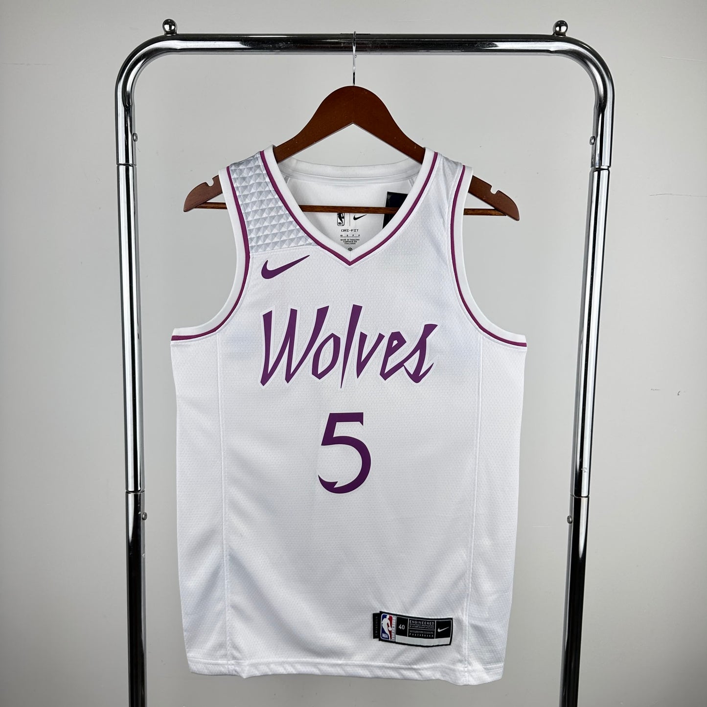 Timberwolves White No. 5 # Edwards