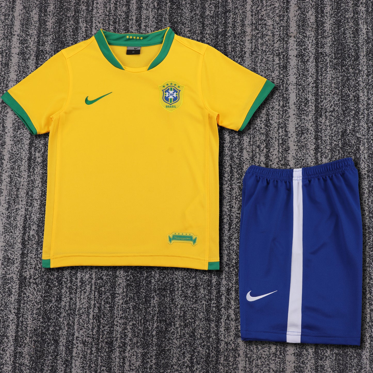 Retro Kids 2006 Brazil Home Soccer Jersey&Size16-28