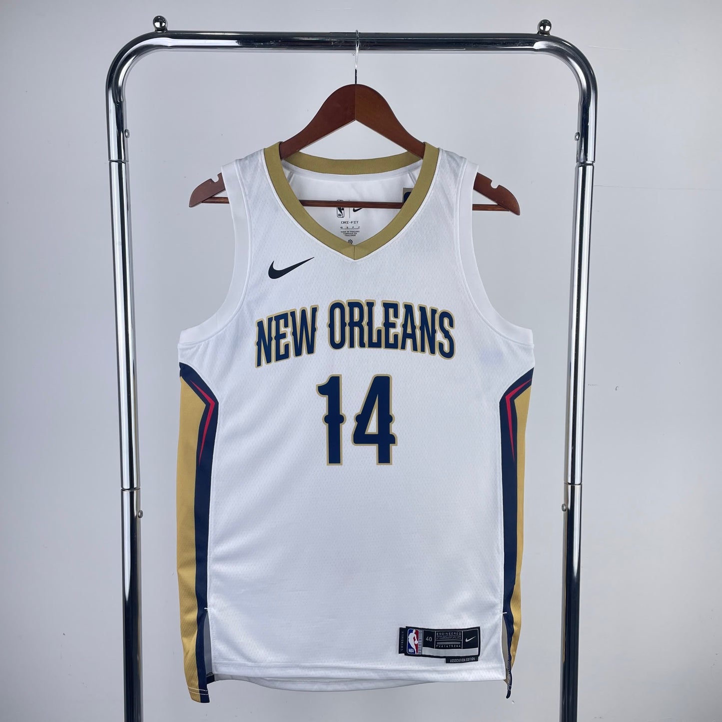 23 Season Pelicans Home White 14 # Ingram