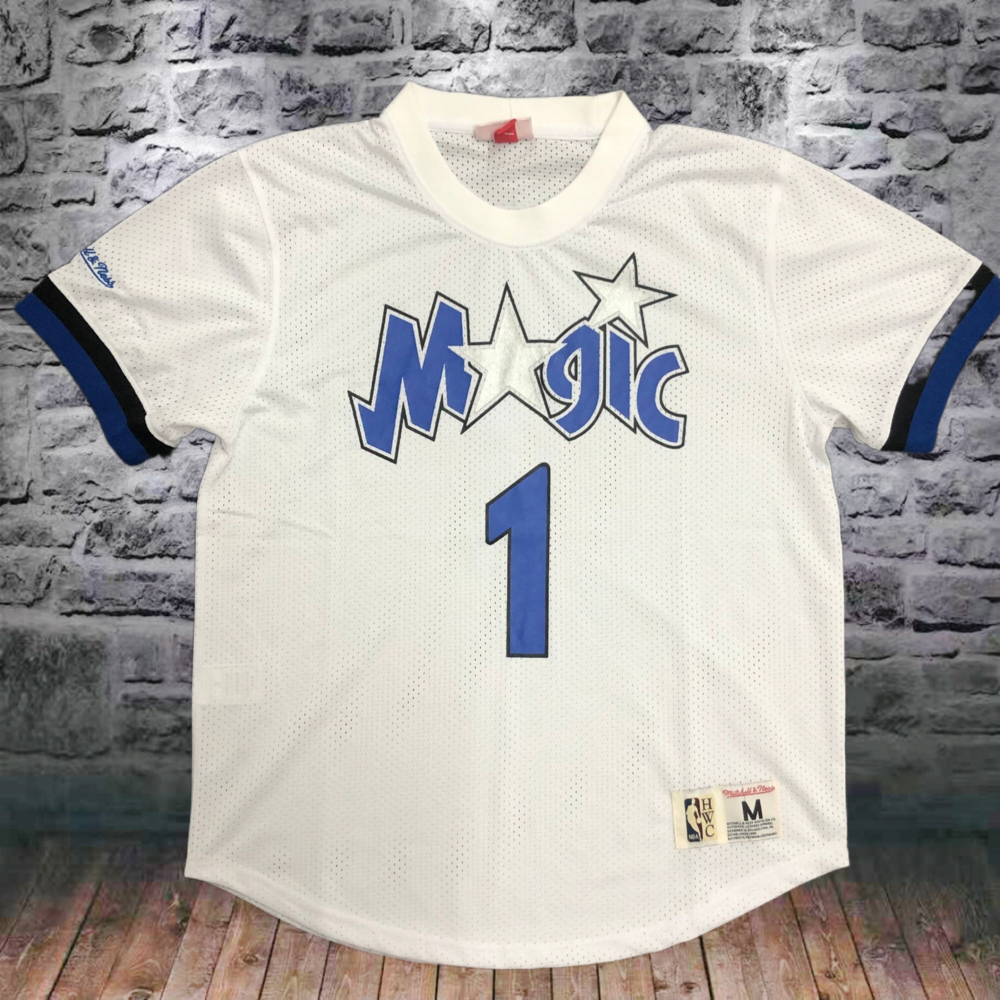 Mitchellness Magic White No.1 McGrady Vintage Mesh Short Sleeve