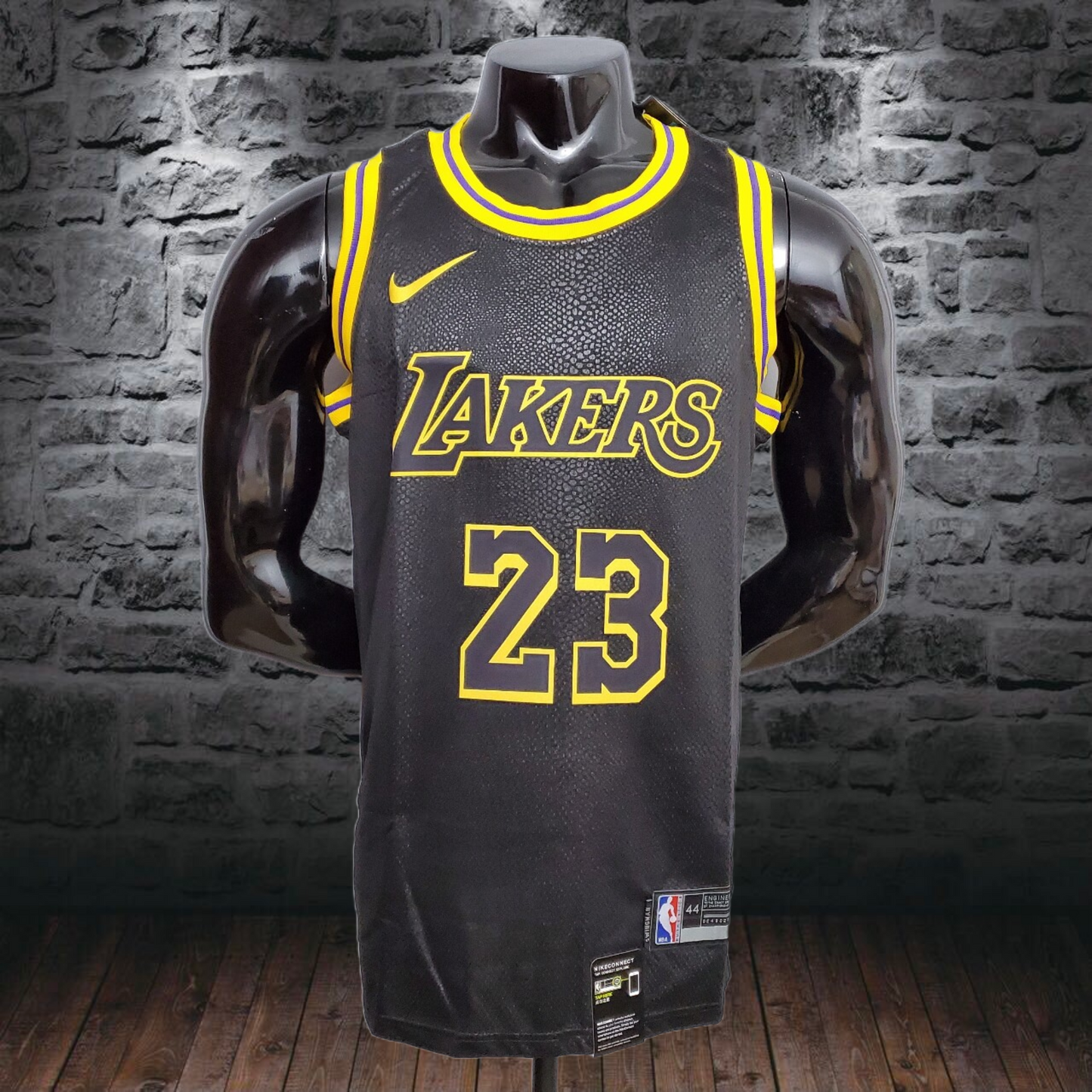 James #23 Los Angeles Los Angeles Lakers black NBA jersey Size:XS-XXL Nike connect recognition