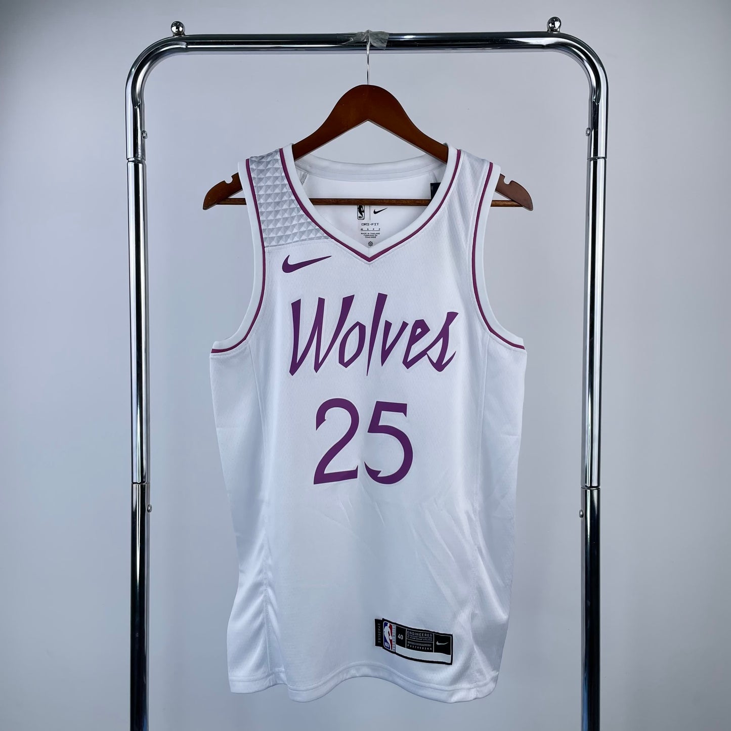 Timberwolves White Pink 25 # Rose